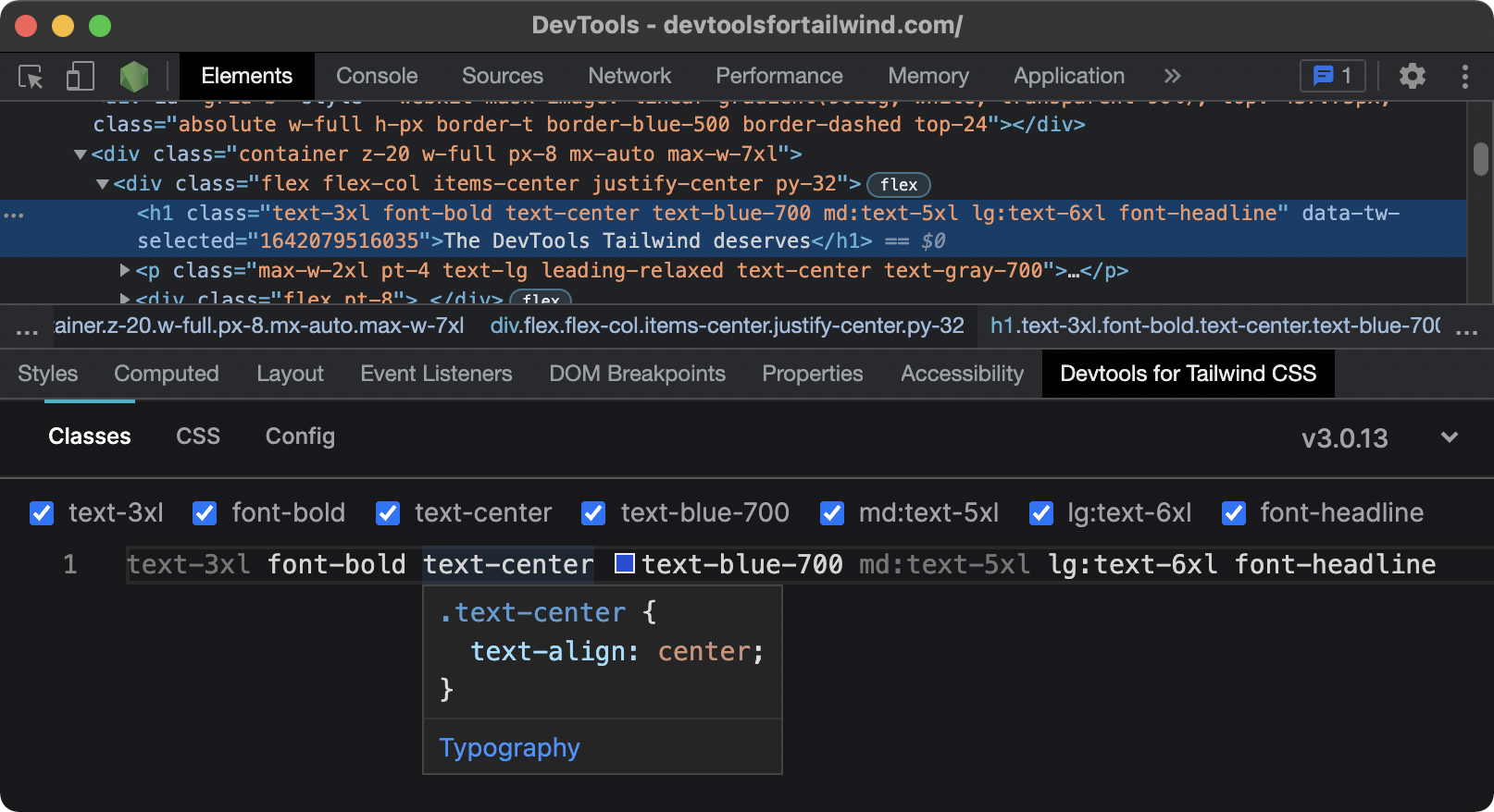DevTools for Tailwind